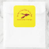 Crawfish ontwerp vierkante sticker (Tas)