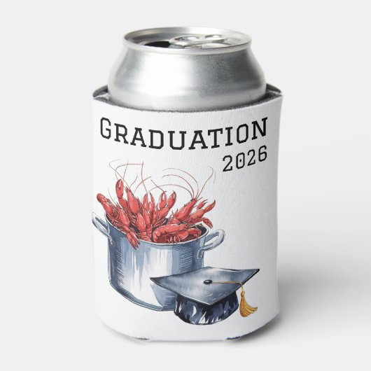 Crawfish & Petten: een gekookt Afstuderen Blikjeskoeler (Blikje Voorkant)