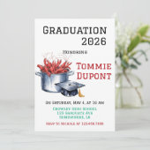 Crawfish & Petten: een gekookt Afstuderen Kaart (Staand voorkant)