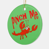 Crawfish Pinch me Cartoon Keramisch Ornament (Links)