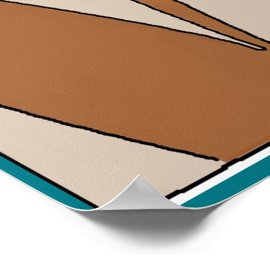 Crawfish Pinch Tail Art Deco Poster (Hoek)