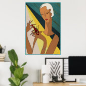 Crawfish Pinch Tail Art Deco Poster (Thuiskantoor)