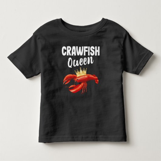 Crawfish Queen Zee Food Restaurant Lover Kinder Shirts (Voorkant)