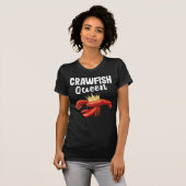 Crawfish Queen Zee Food Restaurant Lover T-shirt (Voorkant volledig)