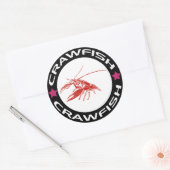 crawfish-ring (red-1) ronde sticker (Envelop)