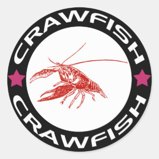 crawfish-ring (red-1) ronde sticker