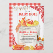 Crawfish Seafood Boil Baby Shower Invitation Kaart (Voorkant / Achterkant)