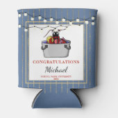 Crawfish Seafood Boil Blue Gold Graduparty Blikjeskoeler (Voorkant)