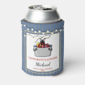 Crawfish Seafood Boil Blue Gold Graduparty Blikjeskoeler (Blikje Achterkant)