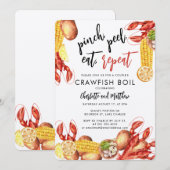 Crawfish Seafood Boil Engagement Party Kaart (Voorkant / Achterkant)
