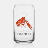 Crawfish Seafood Boil gepersonaliseerd Blikvorm Glas (Voorkant)