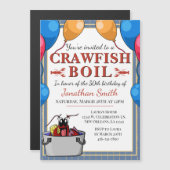 Crawfish Seafood Boil Verjaardag Special Event Magnetische Uitnodiging (Voorkant / Achterkant)