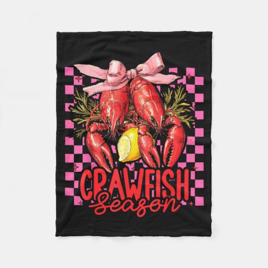 Crawfish Season Crawfish Boil Lobster Cajun Men Wo Fleece Deken (Voorkant)
