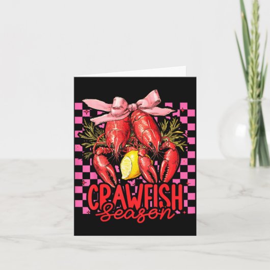 Crawfish Season Crawfish Boil Lobster Cajun Men Wo Kaart (Voorkant)