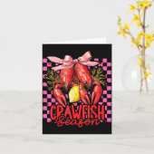 Crawfish Season Crawfish Boil Lobster Cajun Men Wo Kaart (Gele Bloem)