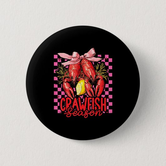 Crawfish Season Crawfish Boil Lobster Cajun Men Wo Ronde Button 5,7 Cm (Voorkant)