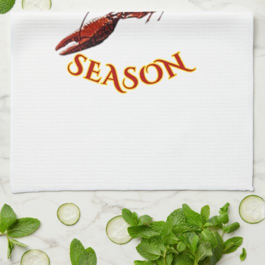 Crawfish Season Theedoek (Gevouwen)