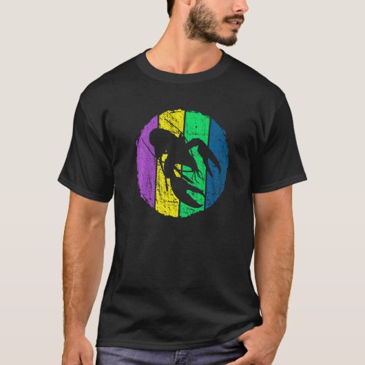 Crawfish Silhouette Mardi Gras Celebration T-shirt (Voorkant)