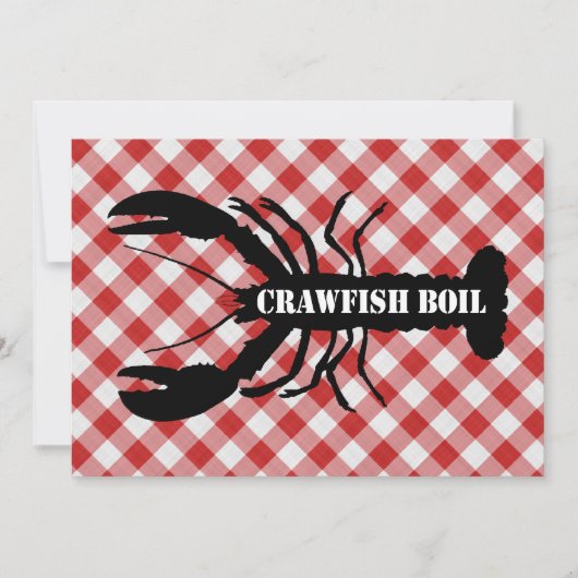 Crawfish Silo op rode en witte kool Kaart (Voorkant)