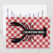 Crawfish Silo op rode en witte kool Kaart (Voorkant / Achterkant)