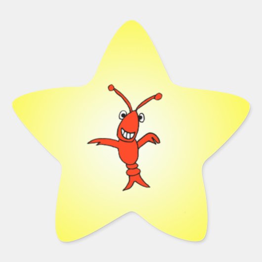 Crawfish Ster Sticker (Voorkant)