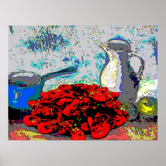 Crawfish still Life, Fauvism Poster (Voorkant)