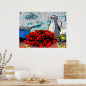 Crawfish still Life, Fauvism Poster (Keuken)