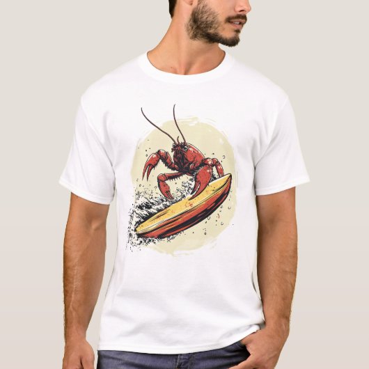 Crawfish surfplank t-shirt (Voorkant)