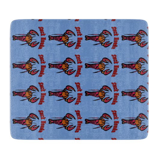 Crawfish Tegel stijl Snijplank (Voorkant)