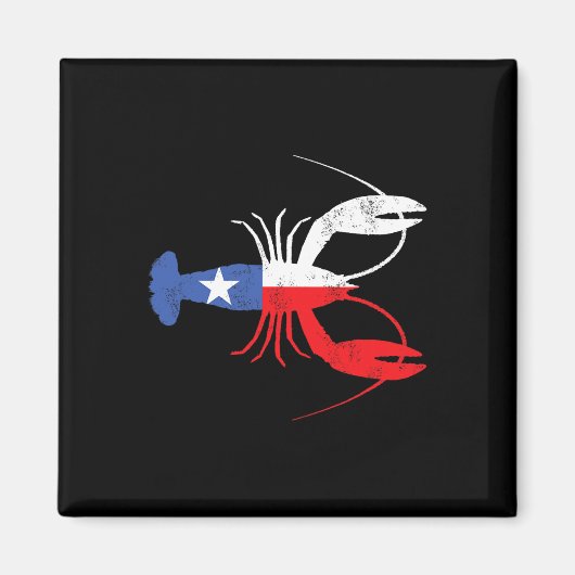 Crawfish Texas Crawdaddy Zuidelijke Voedsel Mardi Magneet (Voorkant)