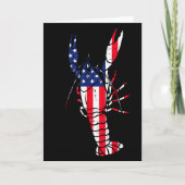 Crawfish Us Flag Crayfish Lobster Patriotic Men Wo Kaart (Voorkant)