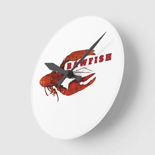 Crawfish Wall Clock Ronde Klok (Hoek)