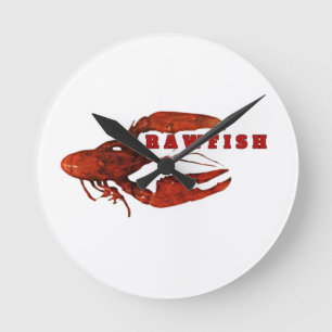 Crawfish Wall Clock Ronde Klok
