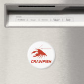 crawfish's silhouette (Red) Magneet (Insitu (Vaatwasser))