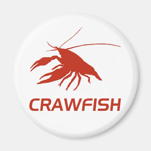 crawfish's silhouette (Red) Magneet (Voorkant)