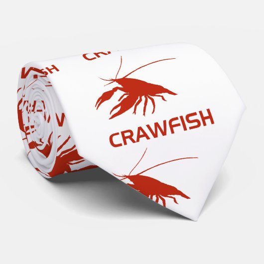 crawfish's silhouette (Red) Stropdas (Opgerold)