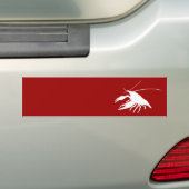 crawfish's silhouette (White) Bumpersticker (Op auto)