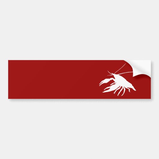 crawfish's silhouette (White) Bumpersticker (Voorkant)