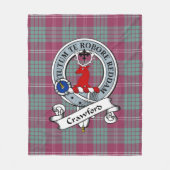 Crawford Ancient Clan Badge Tartan Pset Fleece Deken (Voorkant)