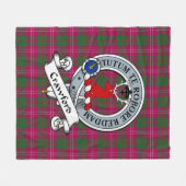 Crawford Clan Badge Schotse ruit Plaid Fleece Deken (Voorkant (Horizontaal))