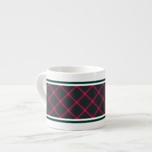 Crawford Clan Donkerrode Schotse Tartan Espresso Kop