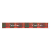Crawford clan Pset Scottish tartan Grosgrain Lint (Voorkant)