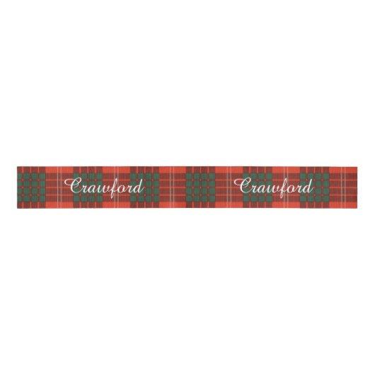 Crawford clan Pset Scottish tartan Grosgrain Lint (Voorkant)