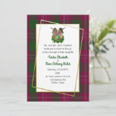Crawford Clan Scottish Symbols Wedding Invitation Kaart (Staand voorkant)