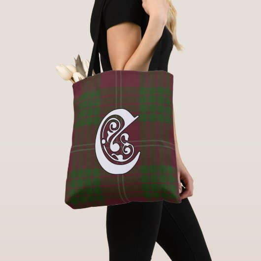 Crawford Clan Tartan Monogram Tote Bag (Dichtbij)
