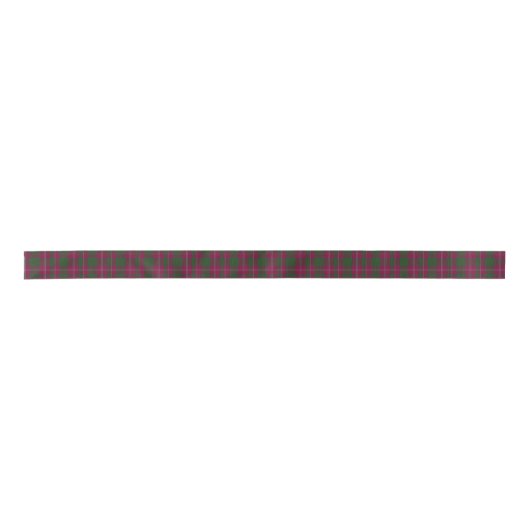 Crawford Clan Tartan Pset Ribbon Satijnen Lint (Voorkant)
