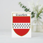 Crawford Coat of Arms / Family Crest Briefkaart (Staand voorkant)
