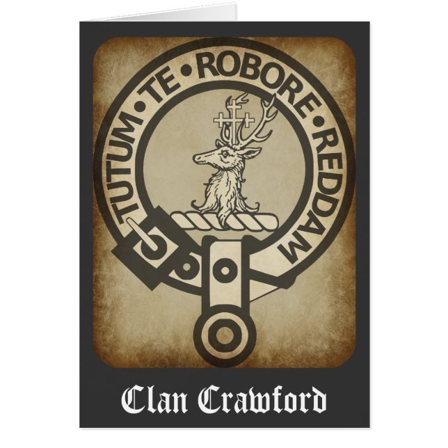 Crawford Crest Badge Antiek (Voorkant)