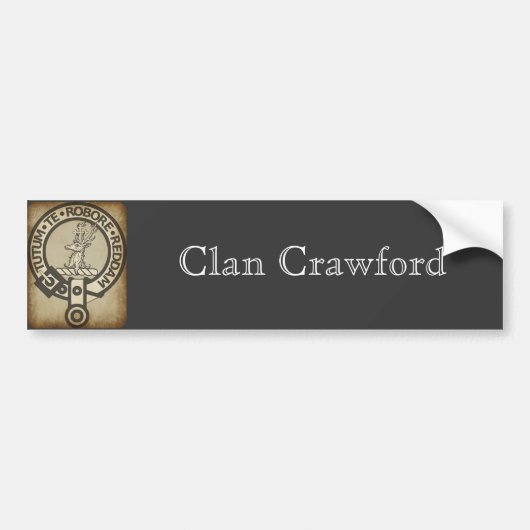 Crawford Crest Badge Antiek Bumpersticker (Voorkant)
