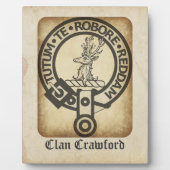Crawford Crest Badge Antiek Fotoplaat (Voorkant)